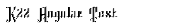 K22 Angular Text font preview